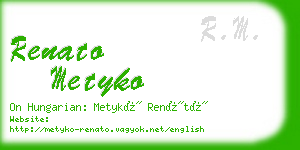 renato metyko business card